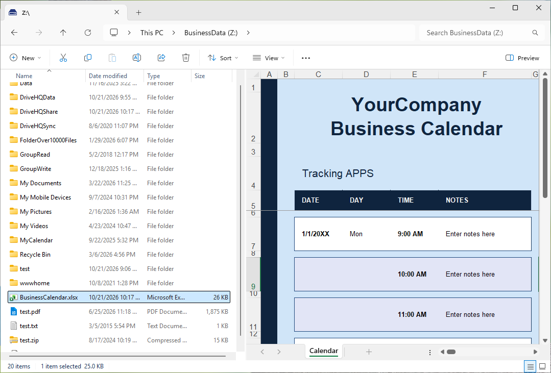 Preview cloud files in File Explorer