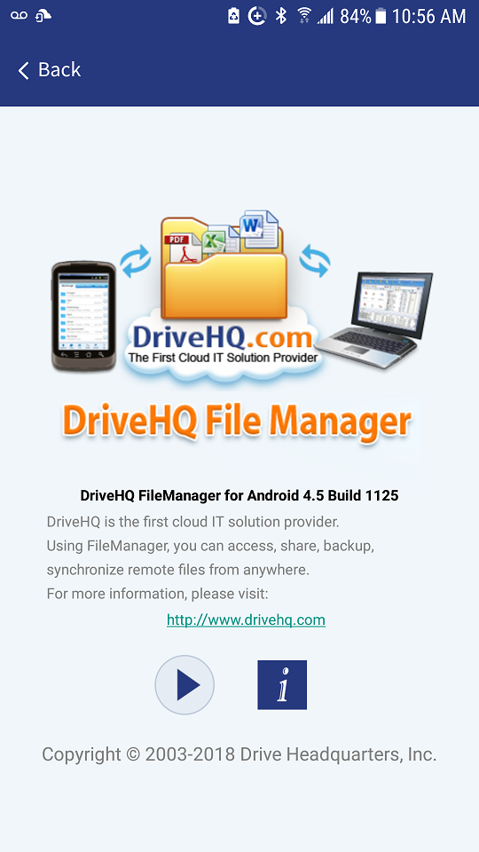DriveHQ File Manager screenshots - Cloud File Storage, Sync & Sharing software